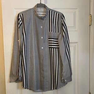 Women’s Stylish Black and White Striped Shirt